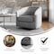Flash Furniture Dean Club Style Commercial Barrel Accent Armchair Metal Base, Gray Fabric Upholstery BS-AC22-064-GRY-GG - alternate 9